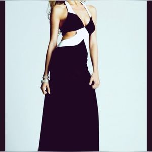 Faviana Couture Black And White Prom Dress